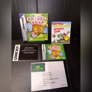 Animal Snap (Nintendo Gameboy Advance Boy GBA) Complete In Box